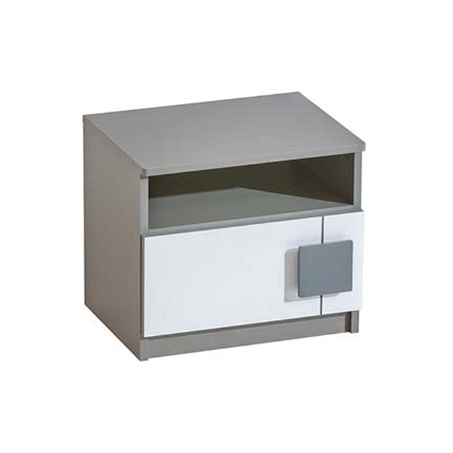 Gumi - noční stolek G12 - 45 cm - antracyt/bílá brilantní