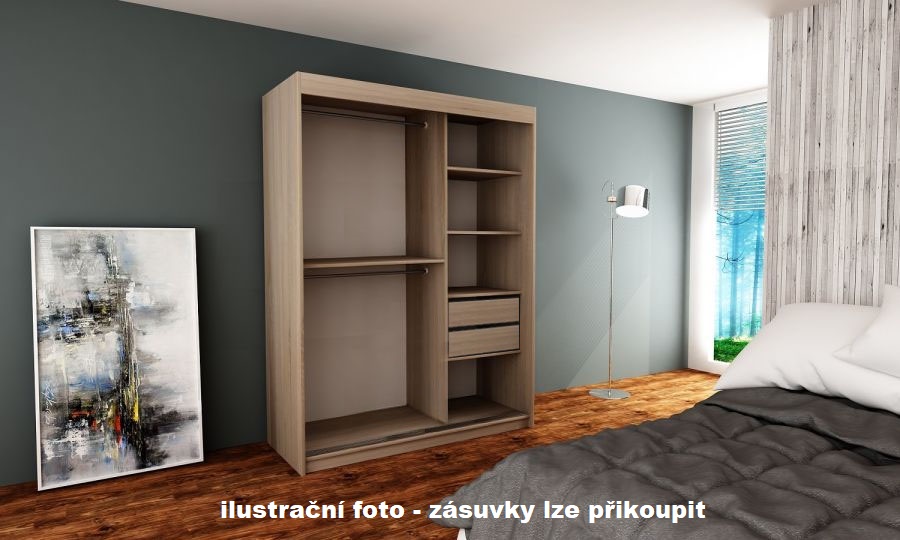 Šatní skříň Verona 2 - 150 bílá