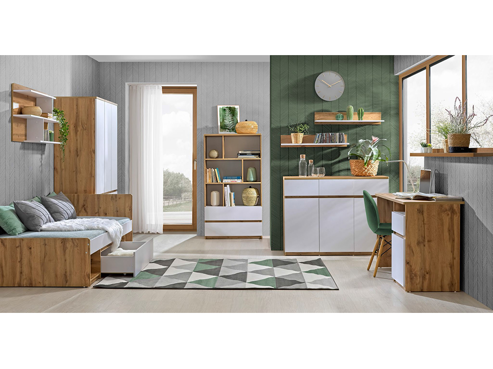 Arca w | regál AR2 | 45 cm | dub wotan/bílá