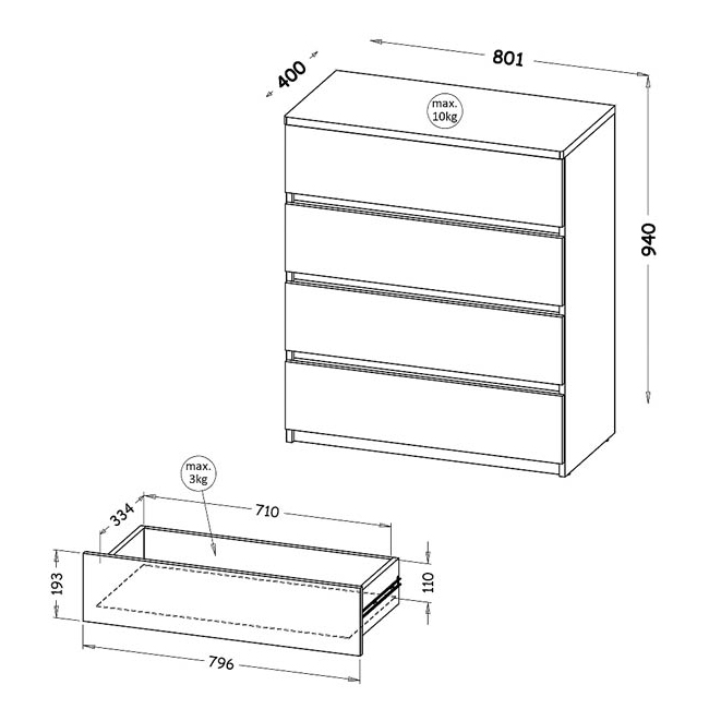 Dětský pokoj Arca w | 9 dílů | sestava A | dub wotan/bílá
