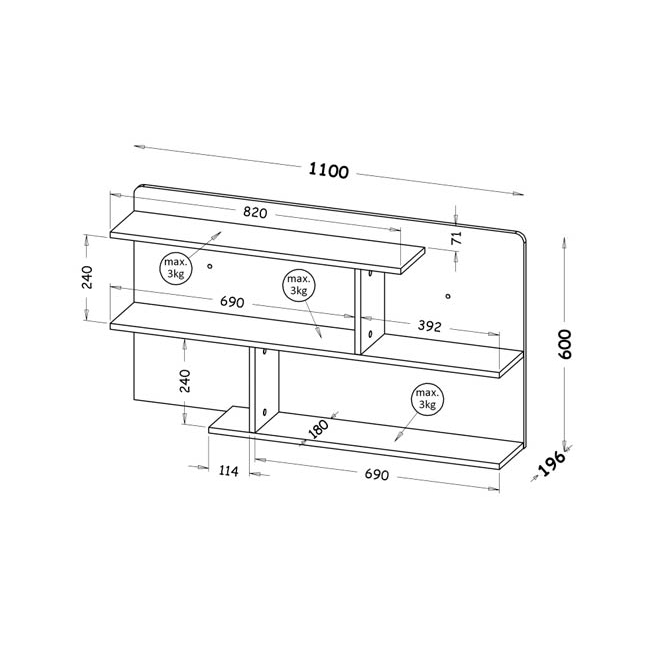 Dětský pokoj Arca w | 9 dílů | sestava A | dub wotan/bílá
