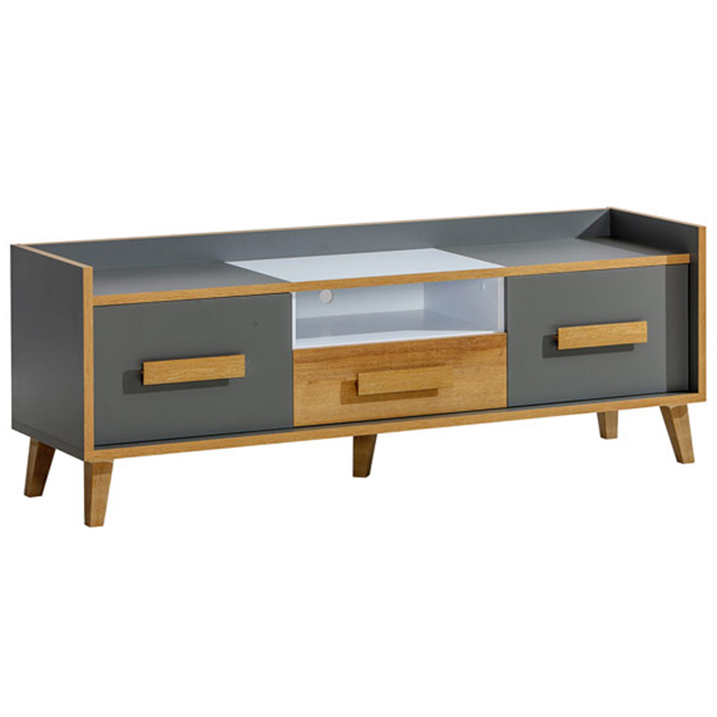 Werso - TV stolek W7 - dub riviera/bílá briliantová/antracyt