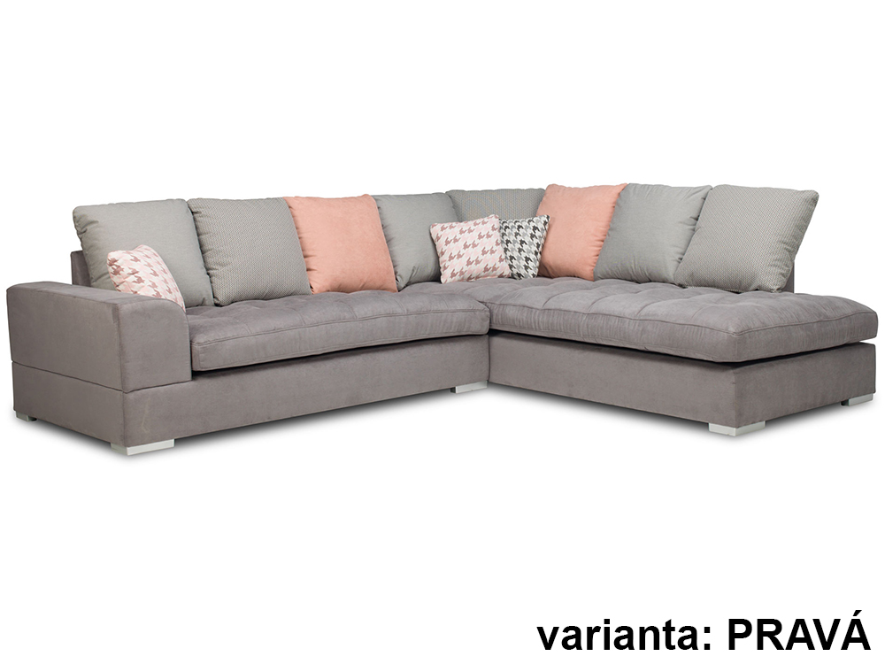 Sedací souprava Fano - 291x245 cm - nerozkládací + bez úložného prostoru - VÝBĚR TKANIN