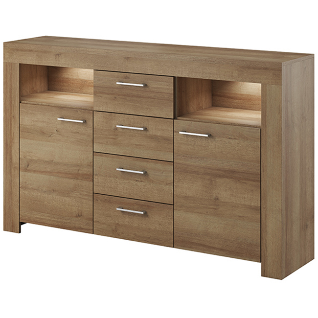 Obývací stěna SKY | 6 dílů | sestava A | 345 cm + 155 cm + 103x63 cm | riviera