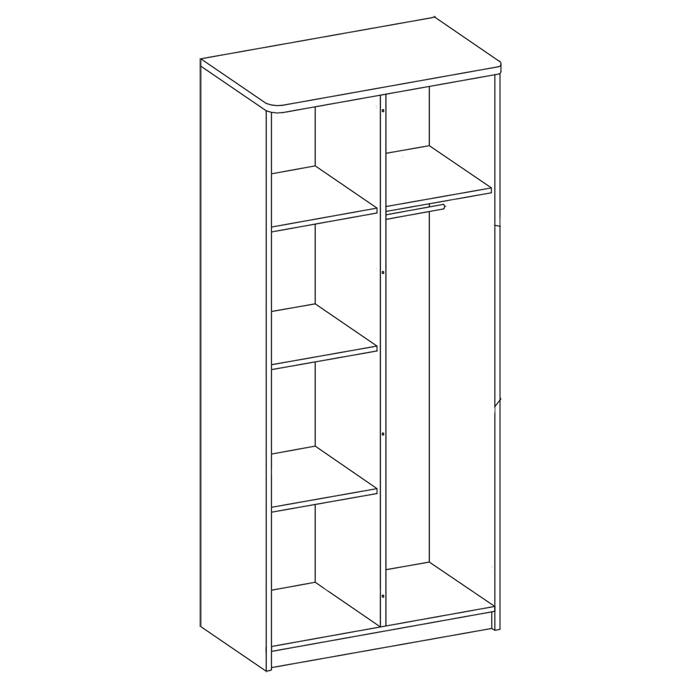 TENUS z | šatní skříň T-15 SZ2D | santana/zelená