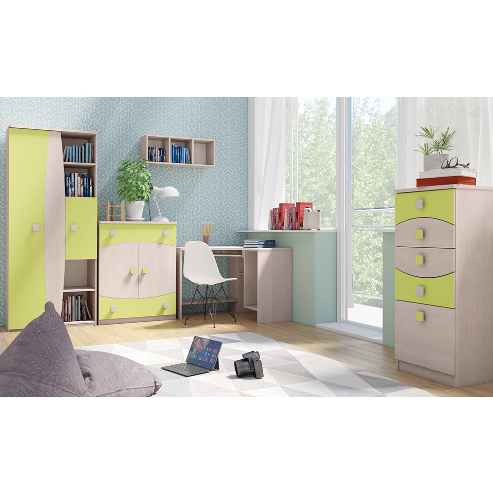 TENUS z | šatní skříň T-15 SZ2D | santana/zelená