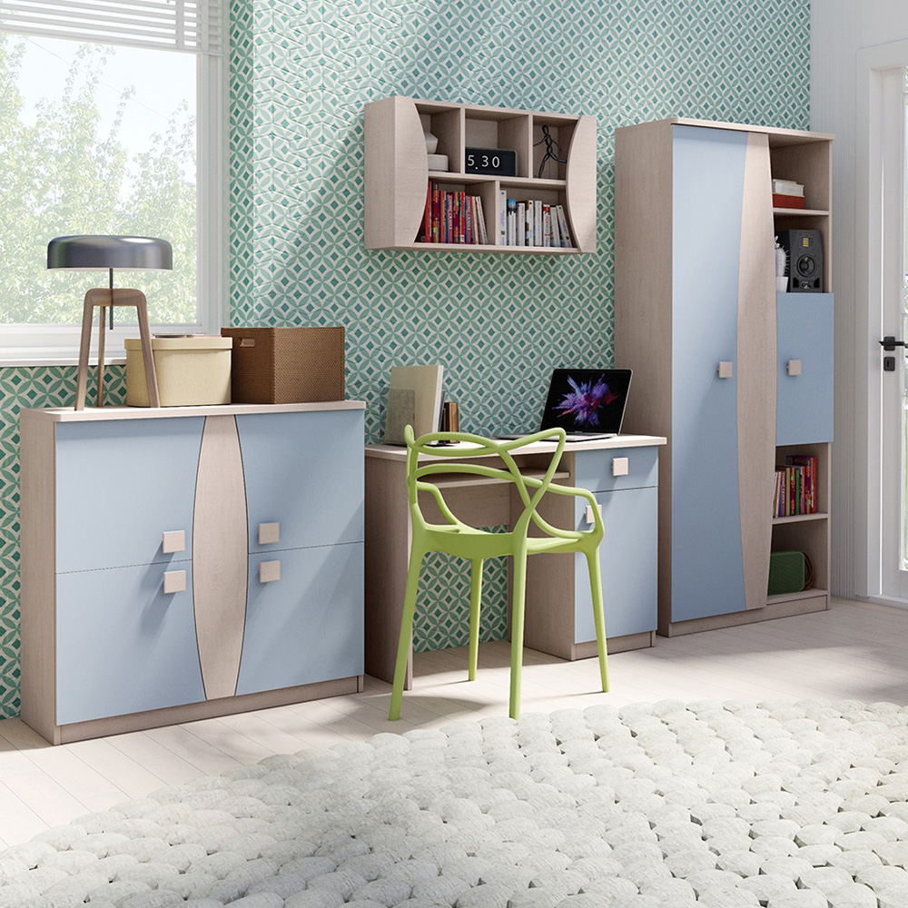 TENUS m | psací stůl T-01 | santana/modrá