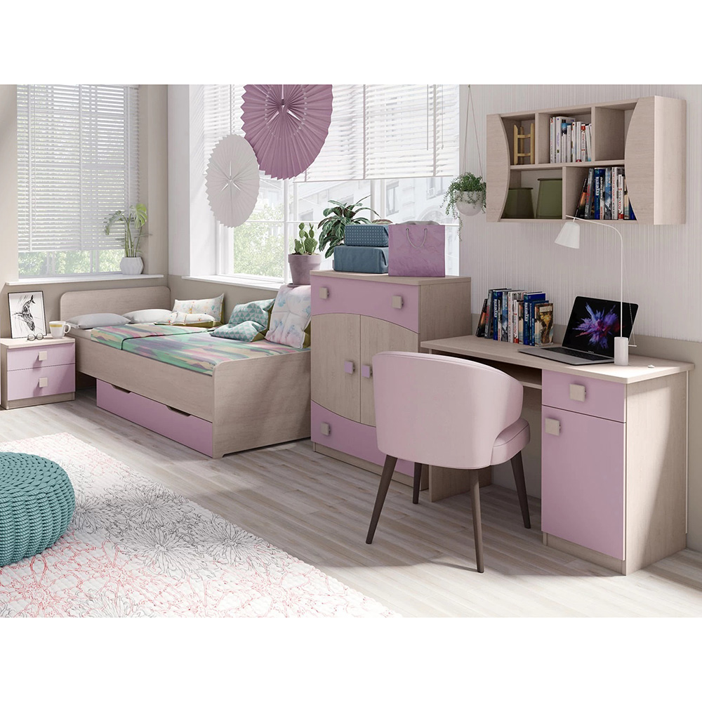 TENUS | komoda T-03 K2D2SZ | santana/růžová vřes