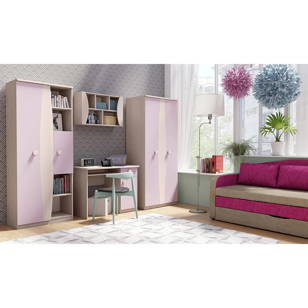 TENUS | komoda T-03 K2D2SZ | santana/růžová vřes