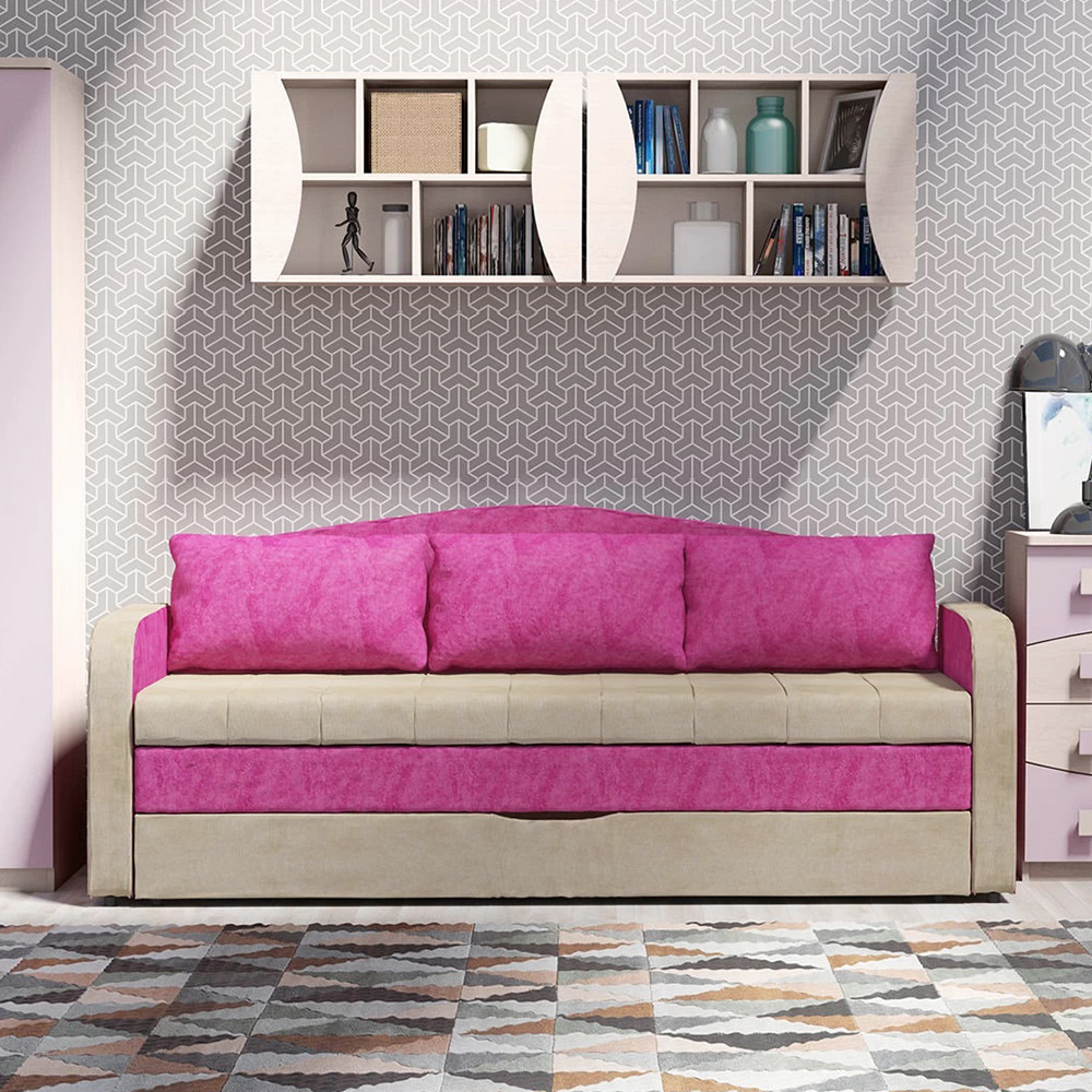 TENUS m | noční stolek T-14 SNOC | santana/růžová vřes