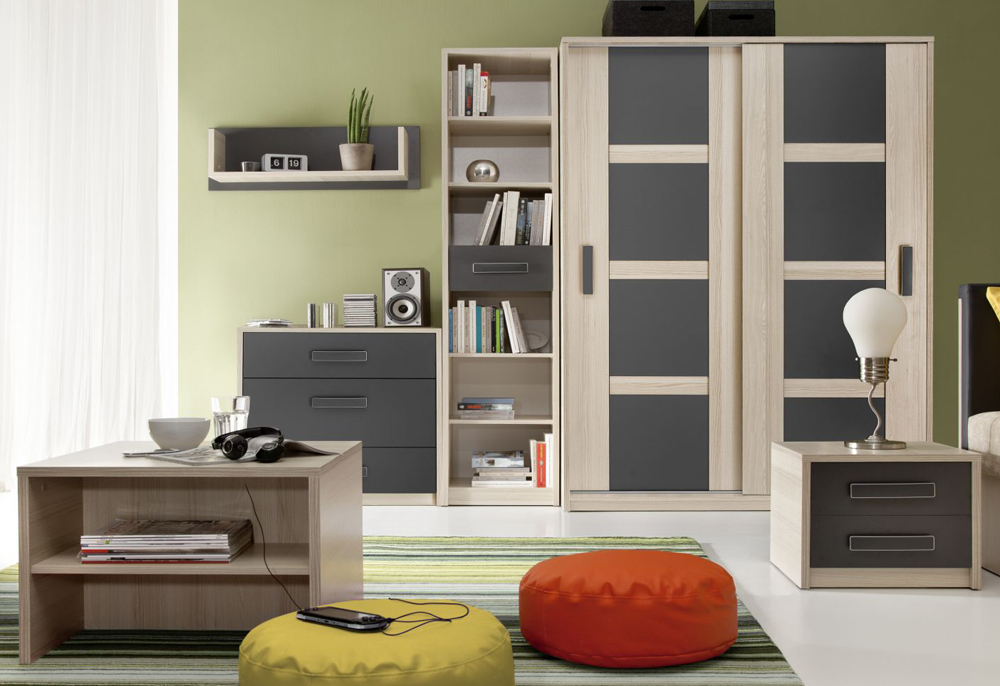 Bregi - závěsná police 110 - grafit - VÝPRODEJ