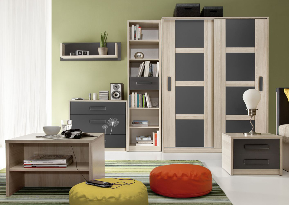 Bregi - závěsná police 110 - grafit - VÝPRODEJ