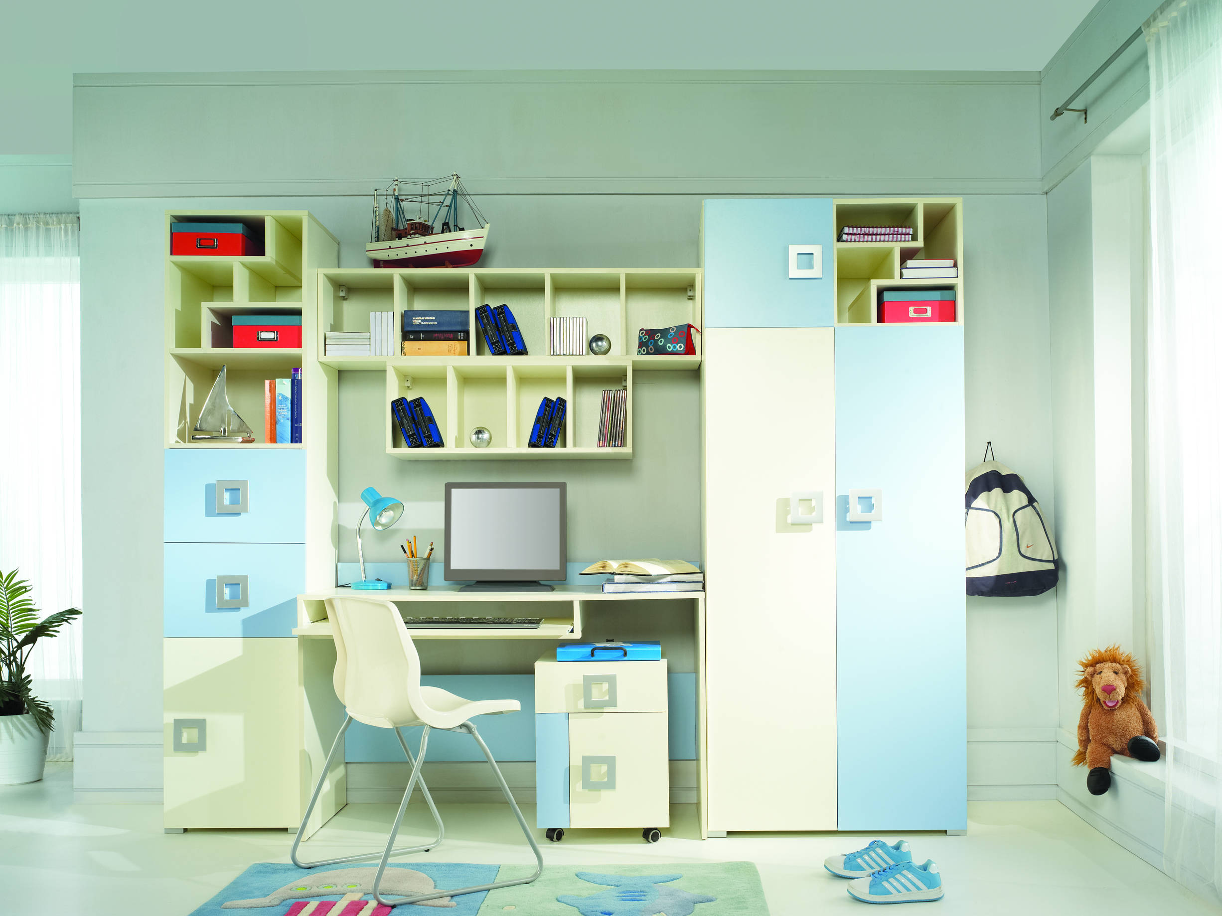 Labyrint - regál LA6 - modrá SKLADEM poslední 1 ks