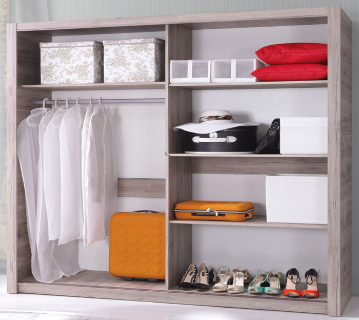 Šatní skříň Gibi 180 - černé pásy - více kombinacích