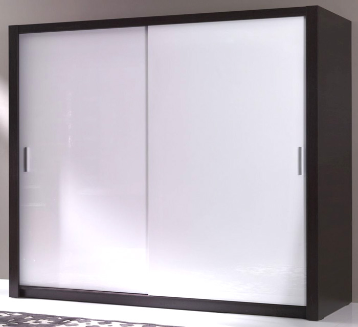 Šatní skříň Gibi 180 - černé sklo - více kombinací