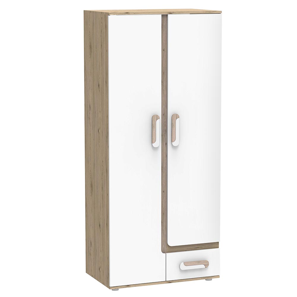 Apetito D | šatní skříň 1 | s šatní tyčí | 85 cm | dub světlý