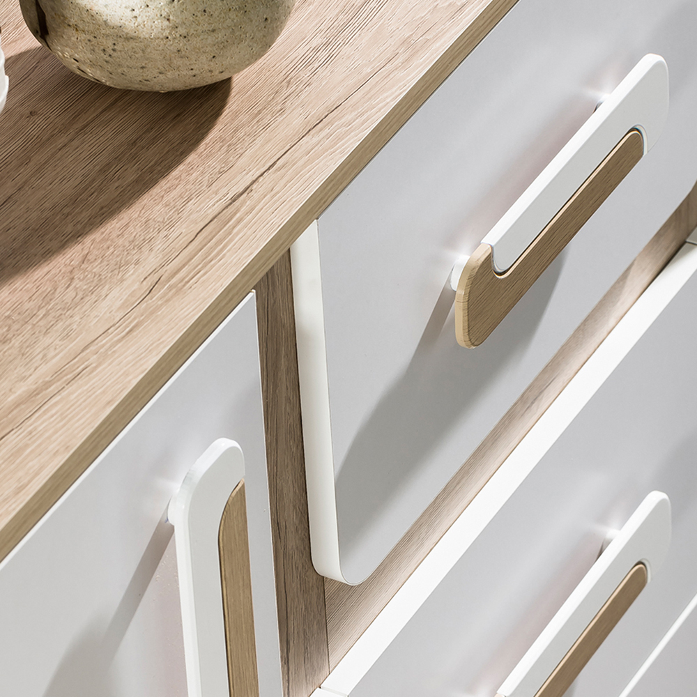 Apetito D | šatní skříň 3 | s policemi | dub světlý