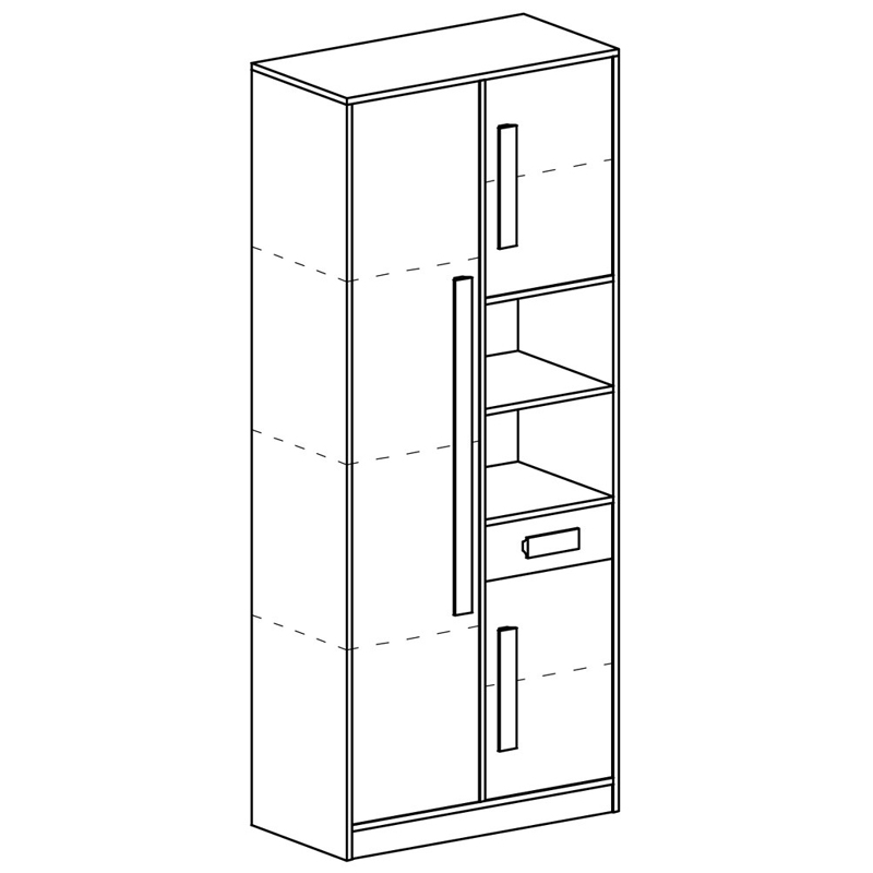 Git - regál 3 - červená