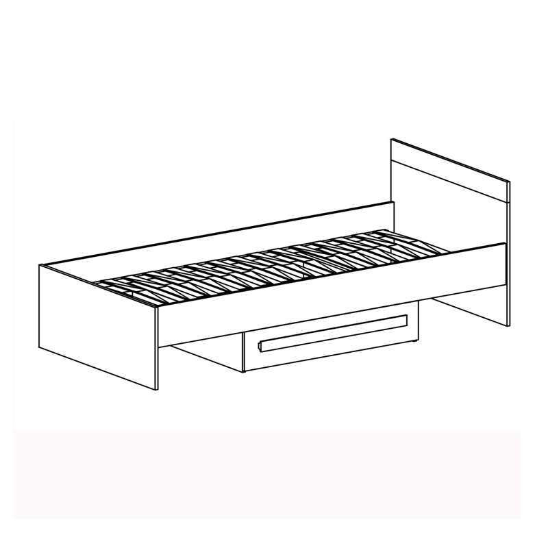 Git - jednolůžko 12 - červená