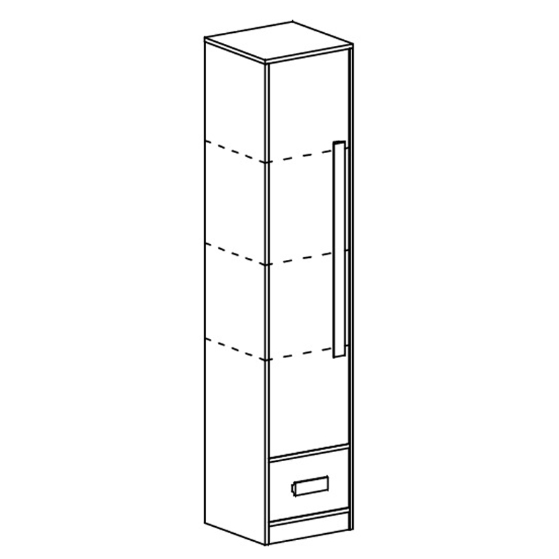 Guliver r | regál 4 | růžová lesk | RŮZNÉ ÚCHYTY