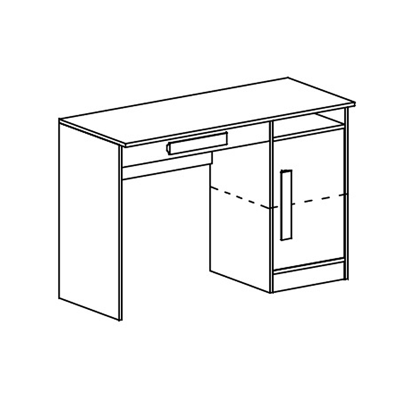 Guliver r | psací stůl 9 | růžová lesk - VÝPRODEJ Z PRODEJNY