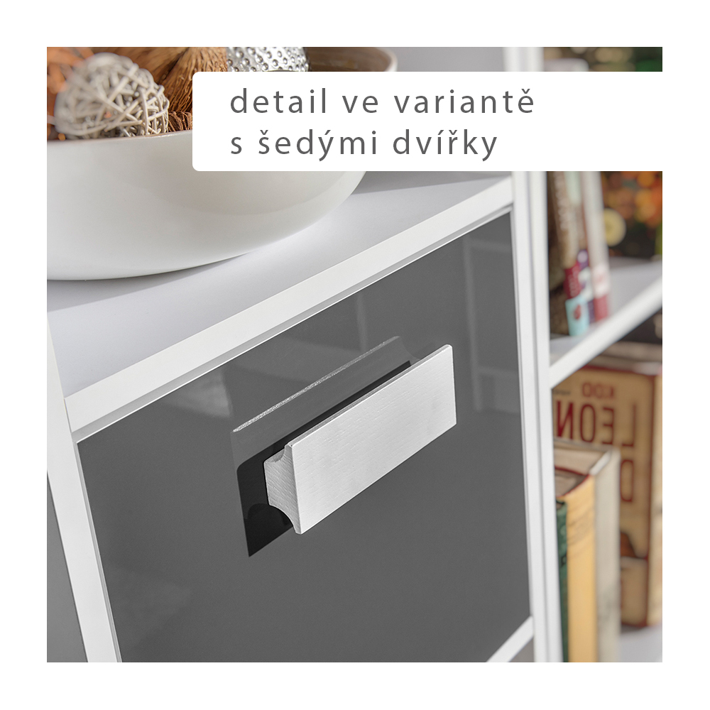 Dětský pokoj GULIVER p | sestava B | popelavá lesk | RŮZNÉ ÚCHYTY