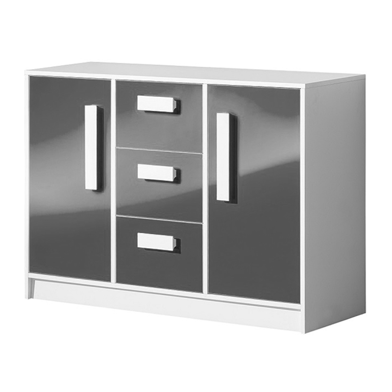 Dětský pokoj GULIVER p | sestava B | popelavá lesk | RŮZNÉ ÚCHYTY