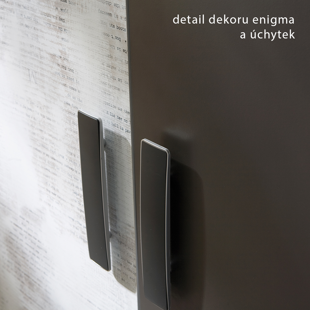 BRUNO | regál 2 | 80 cm | bílá/grafit/enigma