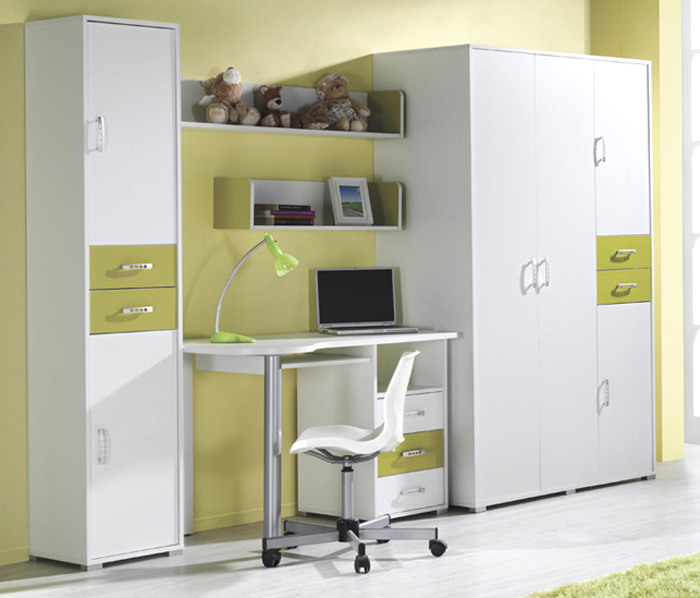 Nemo - komoda 6 - bílá/seledyn