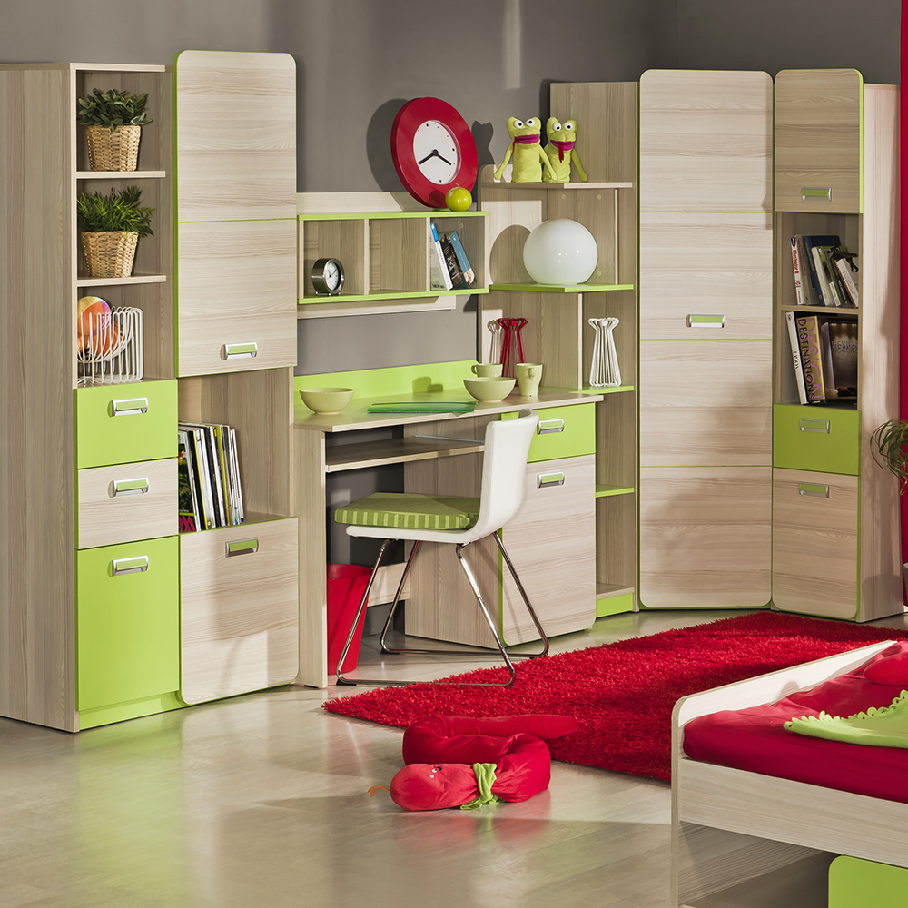 LORENTO z | šatní skříň L2 | jasan coimbra/zelená