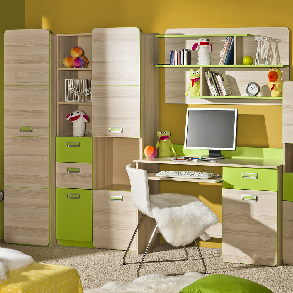 LORENTO z | šatní skříň L2 | jasan coimbra/zelená