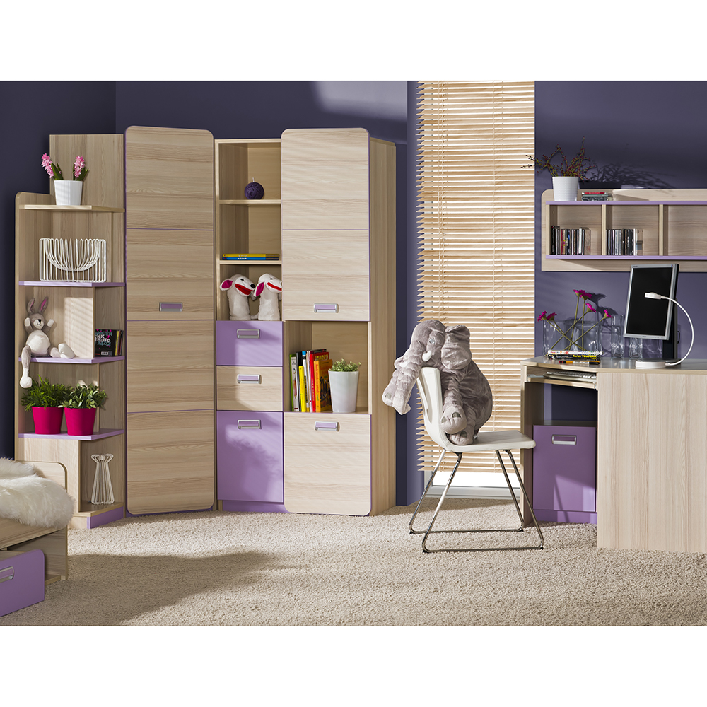 LORENTO f | psací stůl L10 | jasan coimbra/fialová | POSLEDNÍ KUS