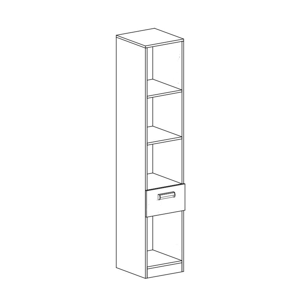 LORENTO f | regál L3 | jasan coimbra/fialová