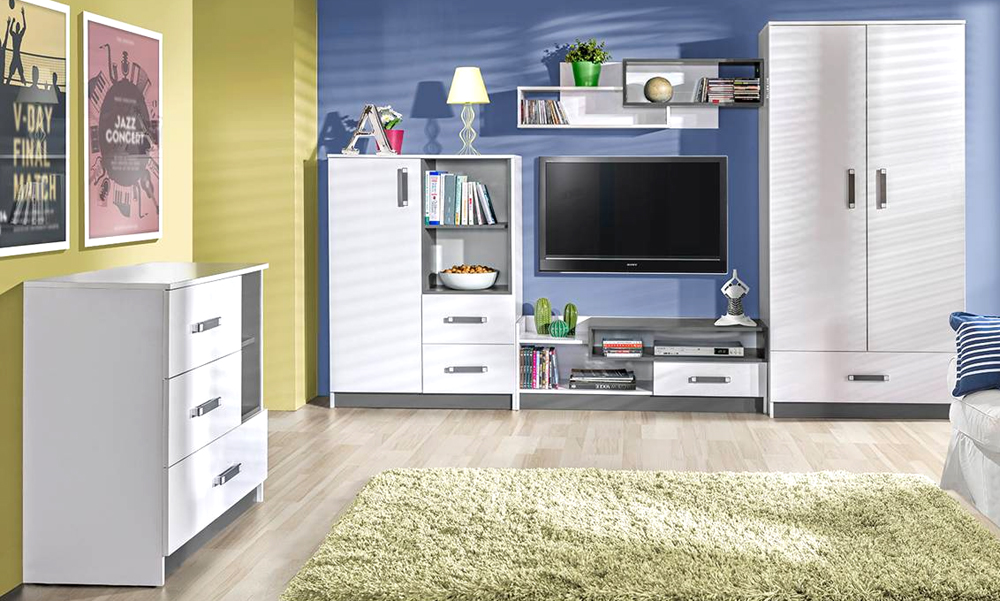 Trafiko - závěsná police 11 - šedá