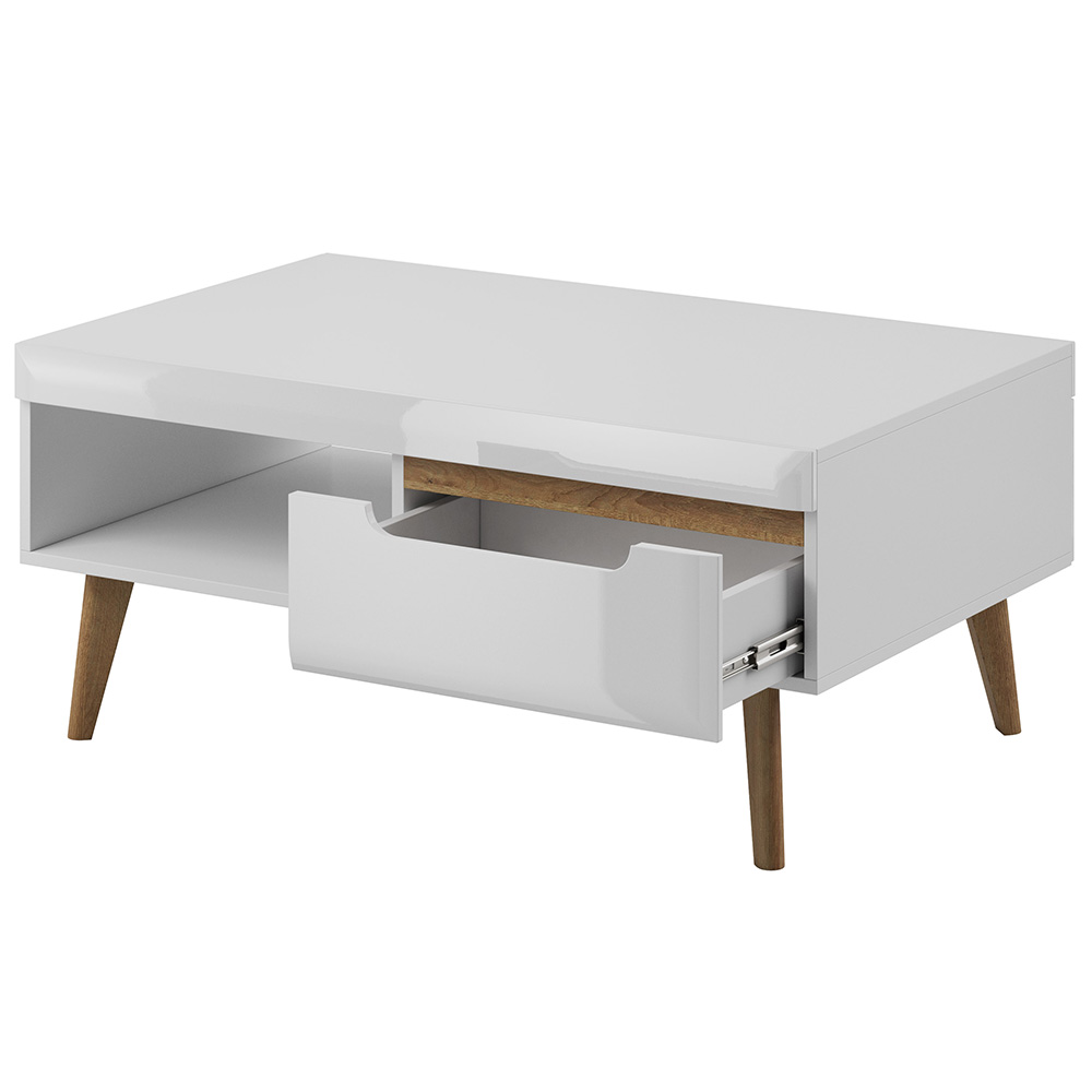 Obývací stěna NORDI b | sestava A | bílá lesk