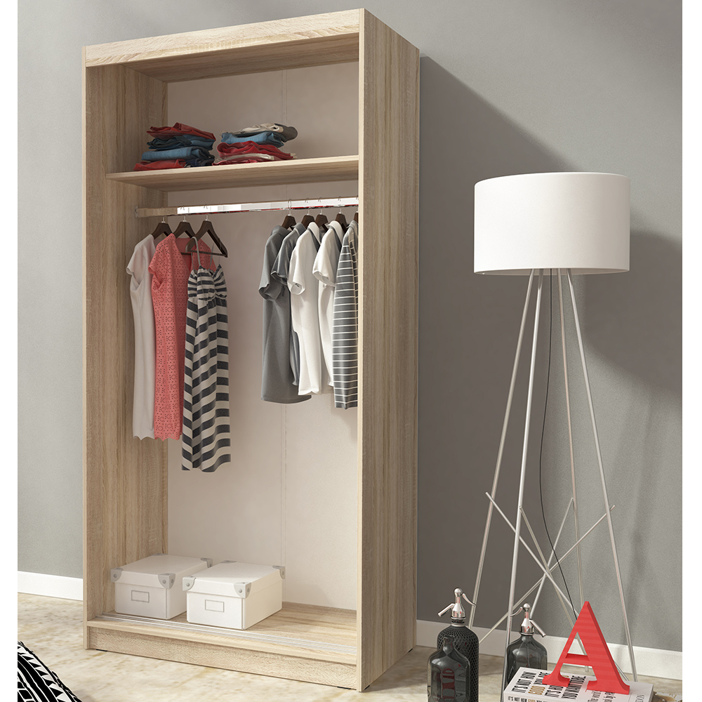 Šatní skříň ALASKA | 100 cm | sonoma | POSLEDNÍ KUS