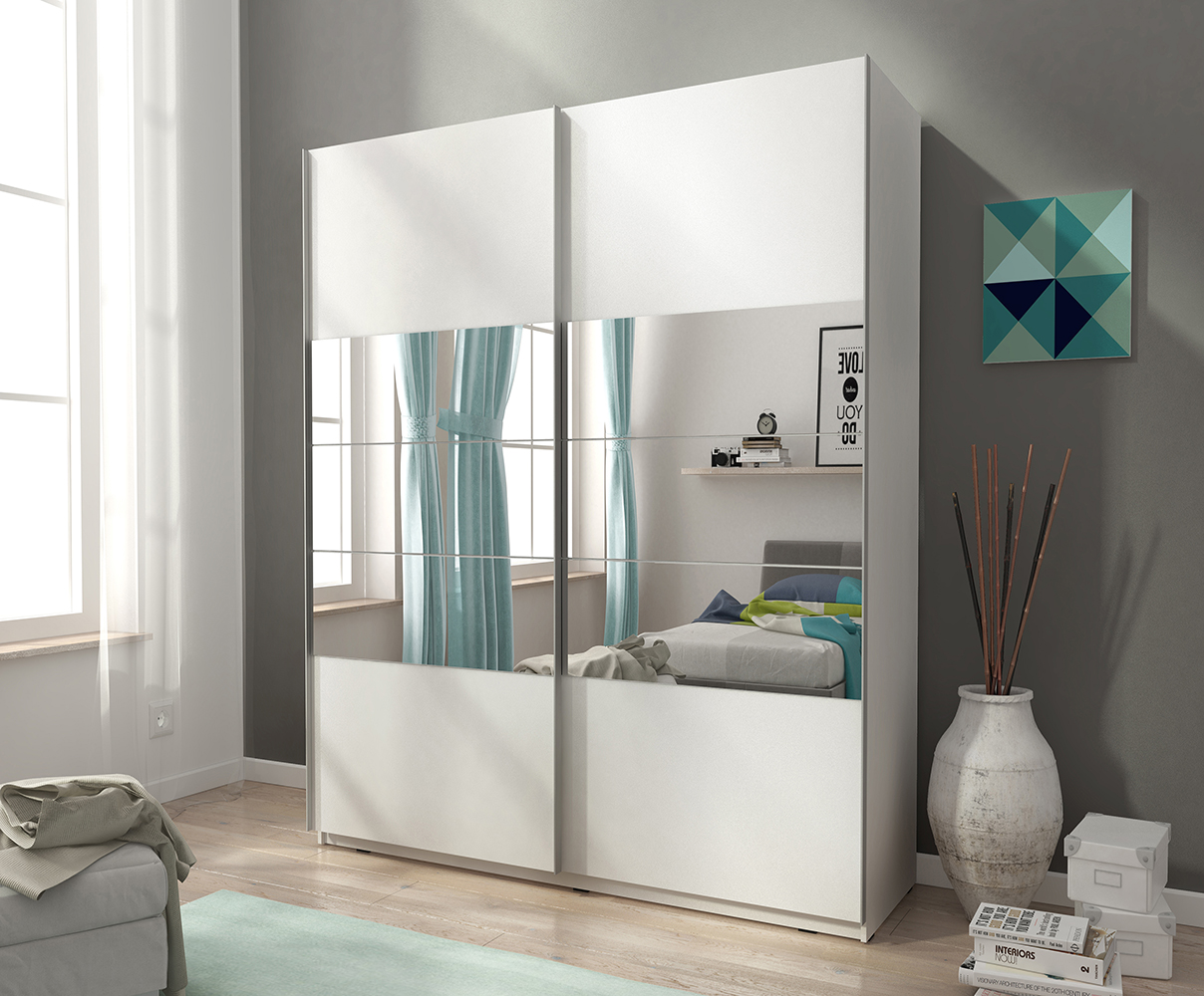 Skříň MIKA I - 150 cm - bílá