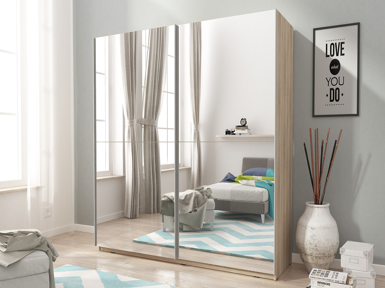 Skříň MIKA III - 150 cm - sonoma