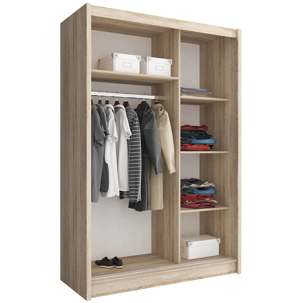 Skříň MAJA - 130 cm - sonoma/2x zrcadlo