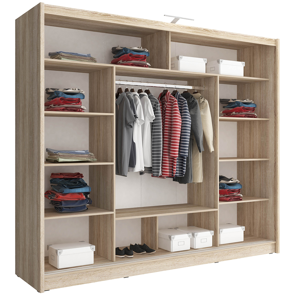 Skříň WIKI ALU - 250 + LED osvětlení - bílá