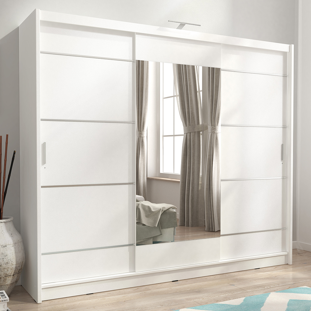 Skříň WIKI ALU - 250 + LED osvětlení - bílá