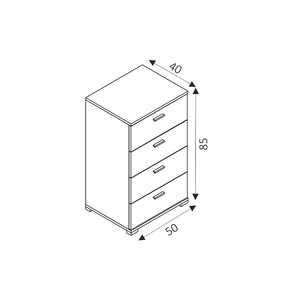 Komoda 50 P - bílá