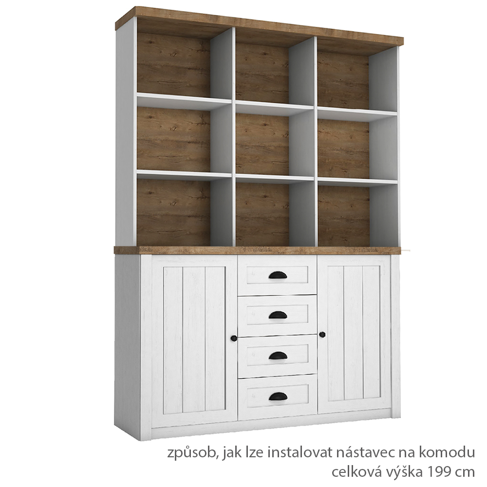 PROVENCE a | nástavec R2D na komodu | 130 cm | andersen/lefkas