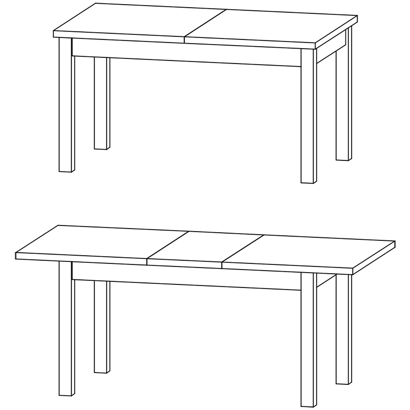 PROVENCE a | jídelní stůl STD | 160x90 cm | rozkládací | andersen/lefkas