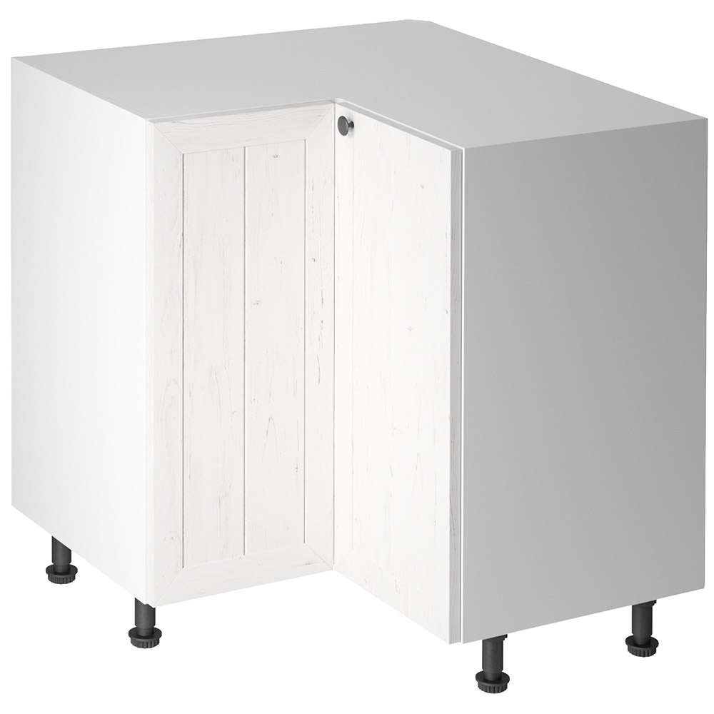 PROVENCE k | dolní skříňka D90N rohová s policí | 90x90 cm | SOKL v CENĚ | bílá/borovice andersen