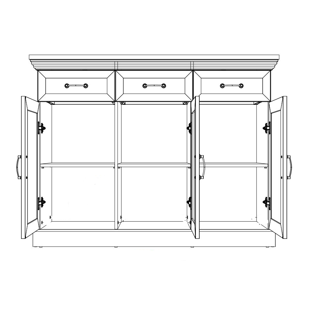 ROYAL r | komoda K1S | 127 cm | borovice nordická/dub dziki