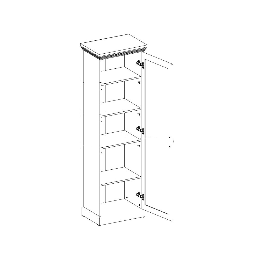 ROYAL r | šatní skříň S1D | borovice nordická