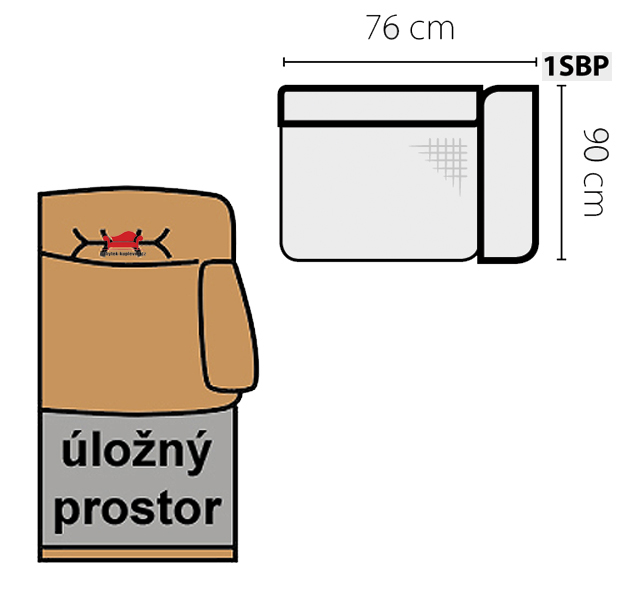 Sedací souprava Dubai L1 - VÝBĚR TKANIN - levá/pravá