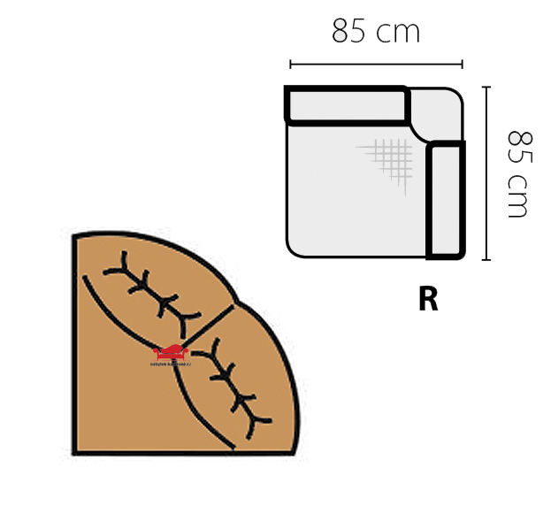 Sedací souprava Dubai L1 - VÝBĚR TKANIN - levá/pravá