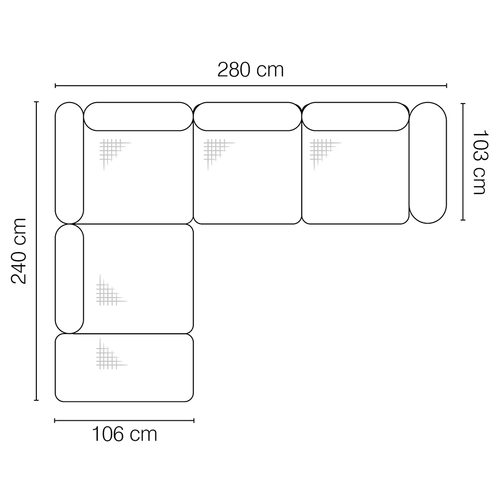 Sedací souprava AREZZA | 240x280 | nerozkládací | VÝBĚR TKANIN